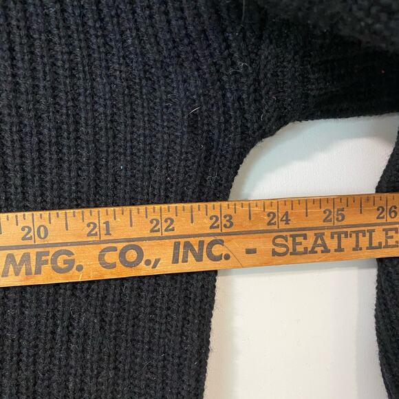 The Reset R Label Women's V Neck Sweater Pullover Black Large Belle Sleeve - Picture 8 of 9